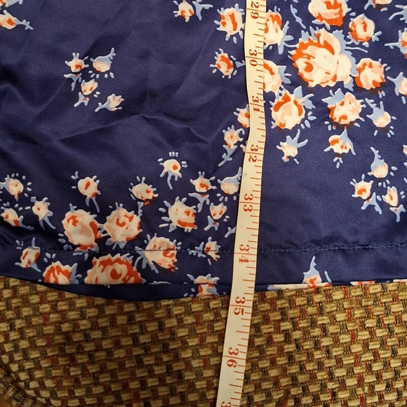 Morgan Lane Fit For Fun Midnight Blue Floral Wrap Silky Robe - Picture 7 of 9